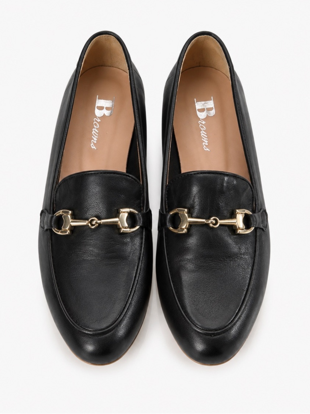 Browns Barnett Black Leather Horsebit Loafers 38 / US 8